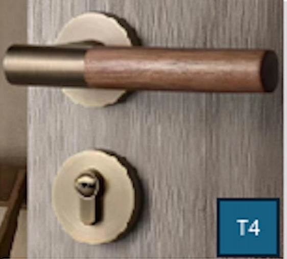 Wooden Style Door Lever T4